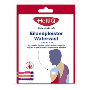 Afbeelding van HeltiQ eilandpleister | watervast | 9 x 10 cm | 4 stuks