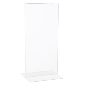 Afbeelding van Deflecto folderhouder met T-voet | 1/3 A3 | acryl | transparant | staand