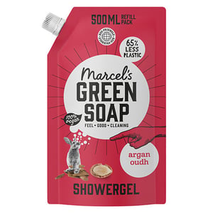 Afbeelding van Marcel's Green Soap Douchegel navulling | Argan en Oudh | 500 ml
