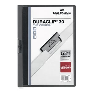 Afbeelding van Durable 220057 Duraclip klemmap | A4 | antraciet | tot 30 pagina’s