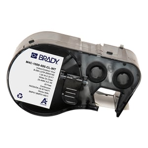 Afbeelding van Brady M4C-1000-595-CL-WT vinyl labels wit op transparant | 25,40 mm x 6,10 m (origineel)