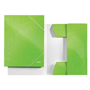 Afbeelding van Leitz 39820054 WOW 3-klepsmap | A4 | PP gelamineerd papier | groen | tot 250 bladen