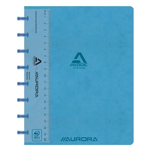 Afbeelding van Aurora 3845.748B Adoc schrift met liniaal | A5 | geruit | 90 gr. | 72 vel | blauw