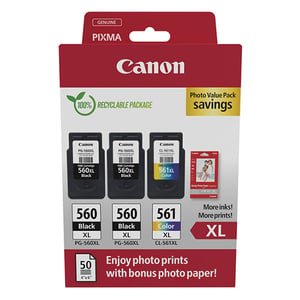 Afbeelding van Canon 2X PG-560XL/CL-561XL photo value bundel (origineel)