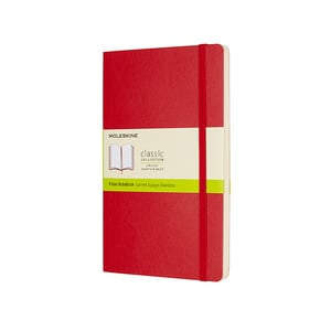 Afbeelding van Moleskine IMQP618F2 large notitieboek | rood | blanco vellen