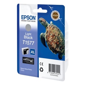 Afbeelding van Epson T1577 inktcartridge licht zwart hoge capaciteit (origineel)