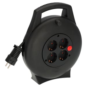 Afbeelding van Brennenstuhl 1093900 Vario Line kabelhaspel | 4 stopcontacten | zwart | 10 meter
