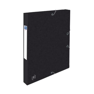 Afbeelding van Oxford elastobox Top File+ | A4 | karton | zwart | 25 mm | tot 200 vel