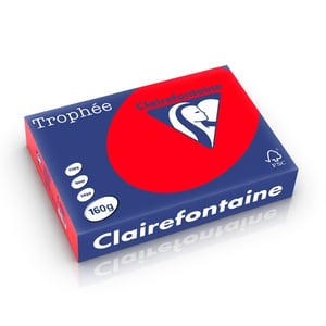 Afbeelding van Clairefontaine papier | koraalrood | A4 | 160 gr. | 250 vel