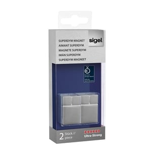 Afbeelding van Sigel krachtmagneet | Superdym | aluminium | kubus | 20 x 30 x 20 mm | 2 stuks