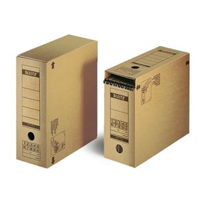 Afbeelding van Leitz 6086 archiefdoos met afsluitklep | A4 | karton | natuurbruin | 10 stuks