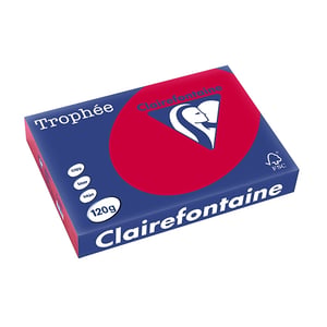 Afbeelding van Clairefontaine papier | kersenrood | A4 | 120 gr. | 250 vel