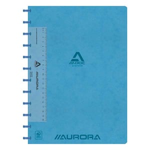 Afbeelding van Aurora 6811.744B Adoc schrift met liniaal | A4 | gelinieerd |  90 gr. | 72 vel | blauw
