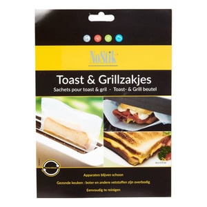 Afbeelding van NoStik Toast grillzak | wit | 16 x 17,5 cm | 2 stuks