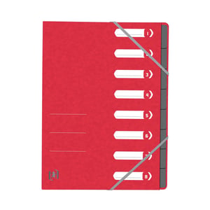 Afbeelding van Oxford 400116253 Top File+ sorteermap | A4 | karton | rood | 8 tabs