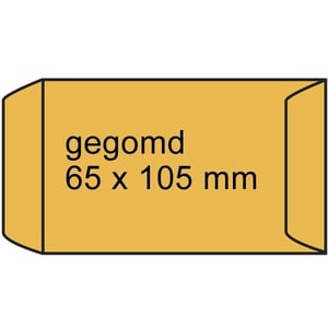 Afbeelding van Raadhuis loonzakje | gegomd | 65 mm x 105 mm | 1000 stuks