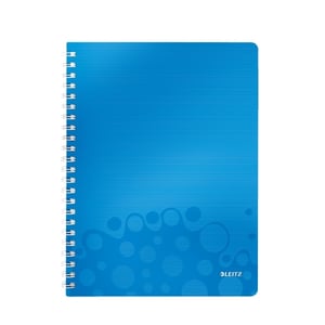 Afbeelding van Leitz collegeblok 4637 WOW | A4 | gelinieerd | blauw metallic | 80gr. | 80 vel