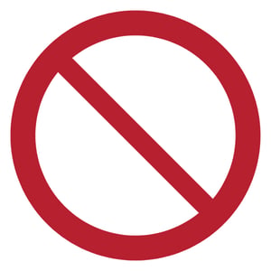 Afbeelding van Djois waarschuwingsbord algemeen verbod | kunststof | rood/wit | 200 mm