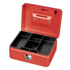 Afbeelding van Maul 5603025 stalen geldkist | metaal | rood | met slot