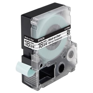 Afbeelding van Epson LC-5TBN9 tape zwart op transparant 18 mm origineel