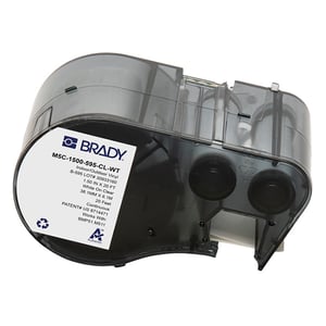 Afbeelding van Brady M5C-1500-595-CL-WT vinyl labels wit op transparant | 38,10 mm x 6,10 m (origineel)