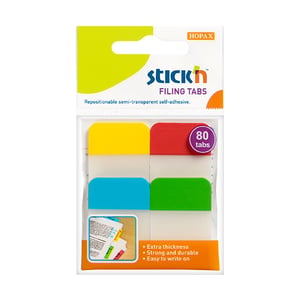 Afbeelding van Stick’n sterke indextabs | 38 x 25 mm | assorti | 4 x 20 tabs