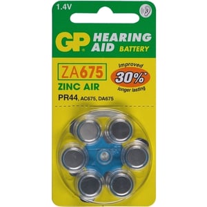 Afbeelding van GP PR44 gehoorapparaat batterij | ZA675 | blauw | 6 stuks