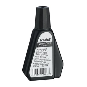 Afbeelding van Trodat 7011 stempelinkt zwart | stempelinkt | waterbasis | zwart | 28 ml