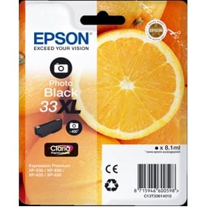 Afbeelding van Epson T3361 nr. 33XL inktcartridge foto zwart hoge capaciteit (origineel)