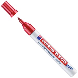 Afbeelding van Edding 8300 industriële permanent marker | rood | ronde punt | 1,5-3 mm