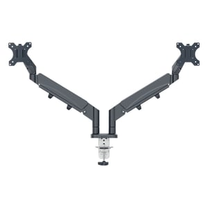Afbeelding van Leitz 65370089 Ergo monitorarm | 2 monitoren | 17 - 32 inch | donkergrijs | tot 9 kilo