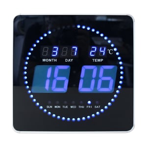 Afbeelding van Unilux Flo wandklok | glas | zwart | 28 cm