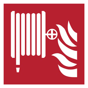 Afbeelding van Djois waarschuwingsbord brandhaspel | kunststof | rood/wit | 200 x 200 mm