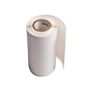 Afbeelding van Brother RD-P09E1 voorgestanste labels 76mm x 44mm 12 stuks (origineel)