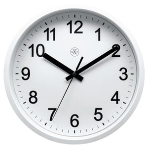 Afbeelding van NeXtime wandklok | kunststof | wit | 25,5 cm