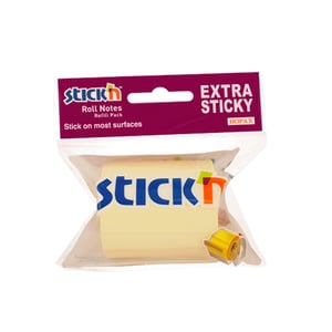Afbeelding van Stick'n roll note extra sticky | navulling | 50 mm x 10 m | pastelgeel