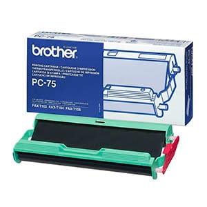 Afbeelding van Brother PC-75 printcassette met donorrol zwart (origineel)