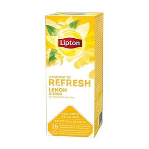 Afbeelding van Lipton FGS Zwarte Thee Citroen | 6 x 25 stuks