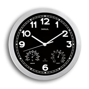 Afbeelding van Maul MAULdrive radiogestuurde wandklok | kunststof | grijs met zwart | 30 cm
