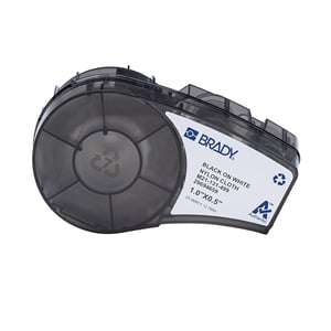 Afbeelding van Brady M21-131-499 tape nylonweefsel zwart op wit 25,40 mm x 12,70 mm (origineel)