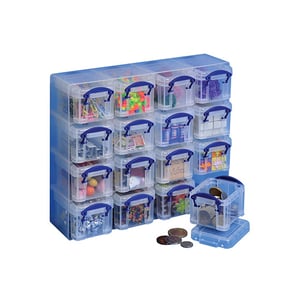 Afbeelding van Really Useful Box muurkubus | polypropyleen | transparant | 16 x 0,14 liter