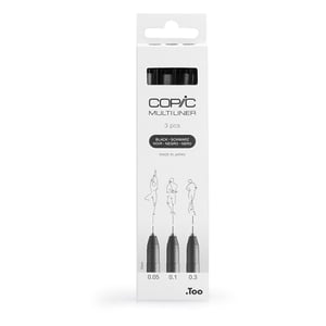 Afbeelding van Copic Multiliner finelinerset | zwart | 0,05 - 0,3 mm | 3 stuks
