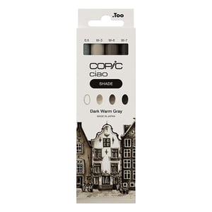 Afbeelding van Copic 22075420 Ciao Shade markerset | Dark Warm Grey | beitel/penseel punt | 4 stuks