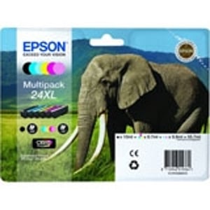Afbeelding van Epson 24XL (T2438) bundel 6 kleuren (BK/C/M/Y/LC/LM) hoge cap.
