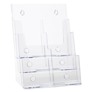 Afbeelding van Deflecto DE77401 folderhouder | 1/3 A4 | polystyreen | transparant | 6 vakken