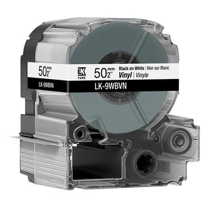 Afbeelding van Epson LK-9WBVN tape zwart op wit 50 mm (origineel)