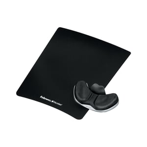 Afbeelding van Fellowes 9180301 Health-V Fabrik palmsteun/muismat | PU-schuim | zwart