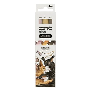 Afbeelding van Copic Ciao Layer & Mix markerset | Pet Palette | penseel / beitel | 3 stuks