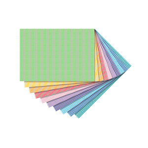 Afbeelding van Folia designpapierblok gekleurde ruitjes | assorti | 10 vel