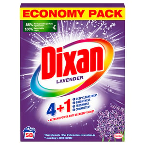 Afbeelding van Dixan 4+1 Extreme Power Waspoeder | Lavendel | 3,48 kg | 58 wasbeurten